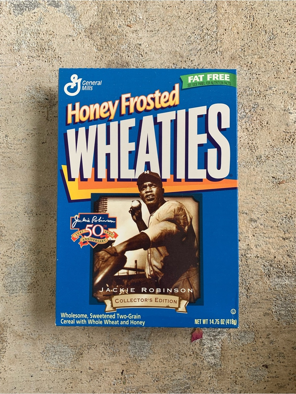 Vintage Jackie Robinson Honey Frosted Wheaties Cereal Box